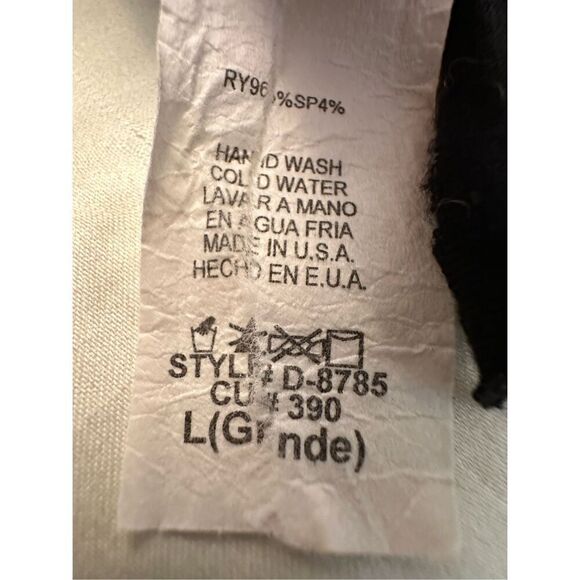 Coco Avante Short Sleeve Jersey Knit Asymmetric Hem Midi Dress Black Large - Picture 9 of 9